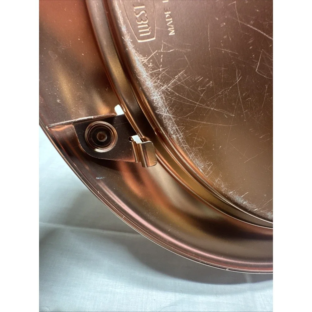 Vintage West Bend Copper Cake Carrier Aluminum Locking Cover 1950s Retro 14.5